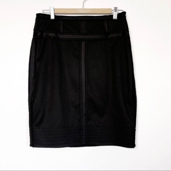 Robert Rodriguez ribbon trimmed pencil skirt Black color Size 10 - Picture 3 of 10